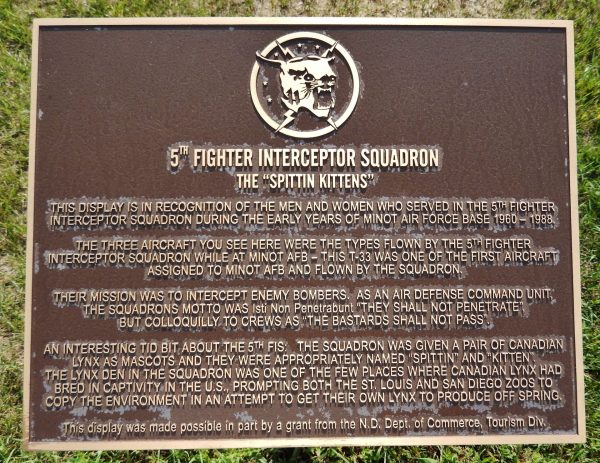 5TH FIGHTER INTERCEPTOR SQUADRON MEMORIAL PLAQUE