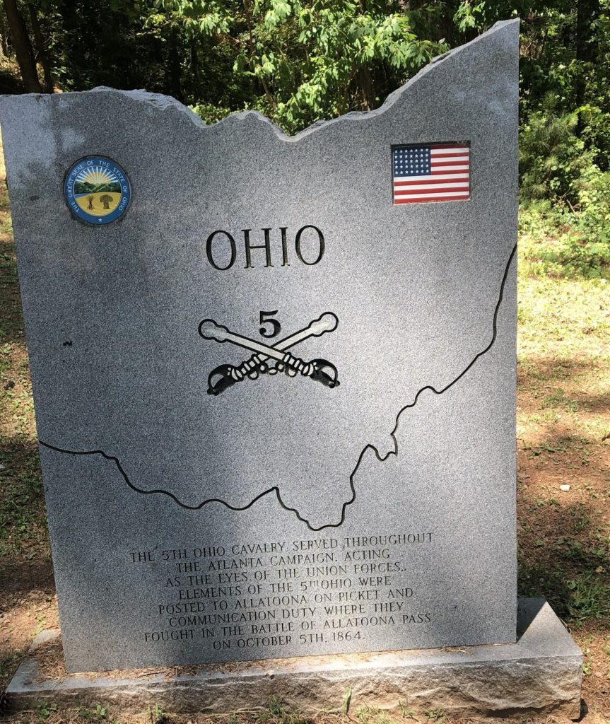 5TH OHIO CAVALRY ATLANTA CAMPAIGN WAR MEMORIAL