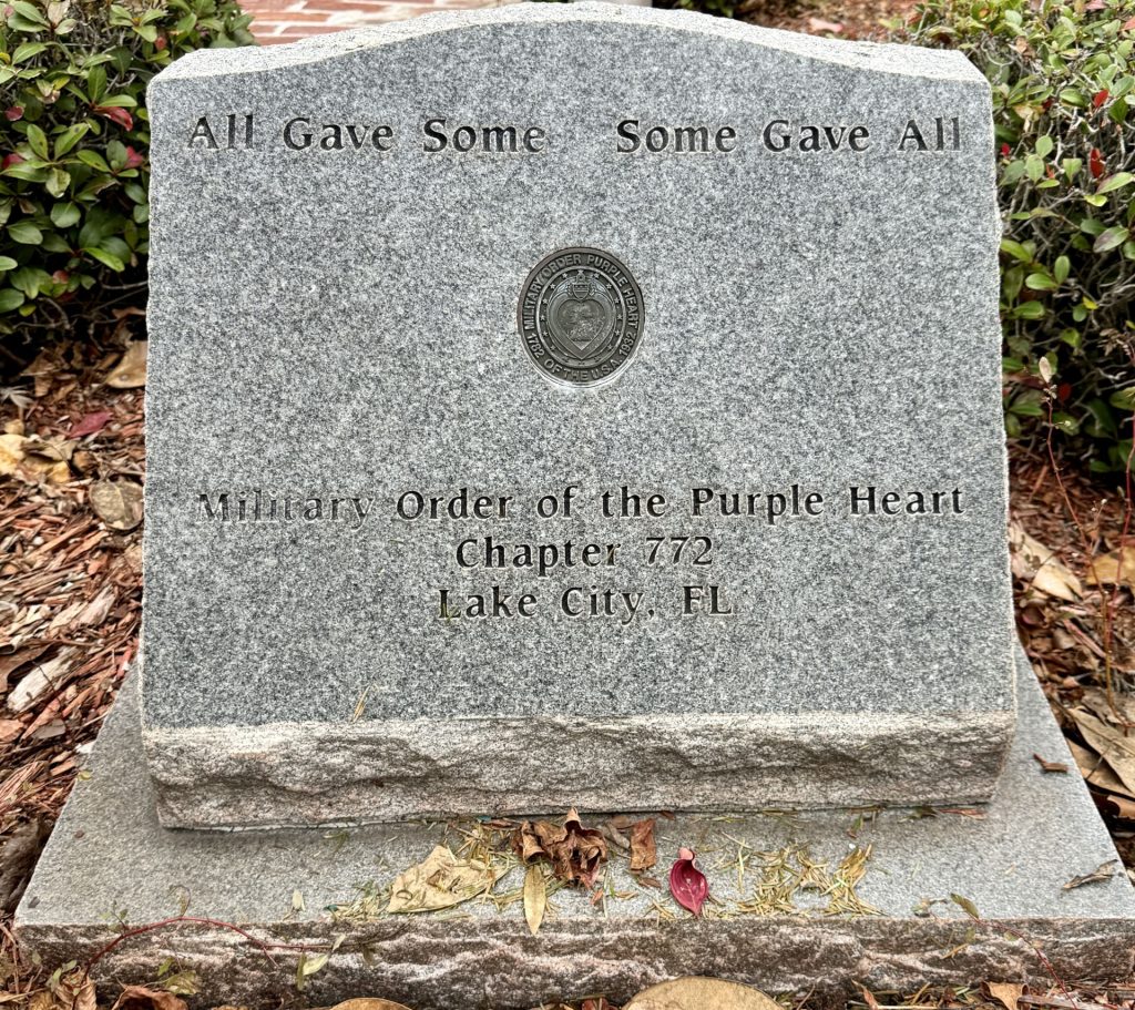 ALL GAVE SOME SOME GAVE ALL PURPLE HEART CHAPTER 772 MEMORIAL