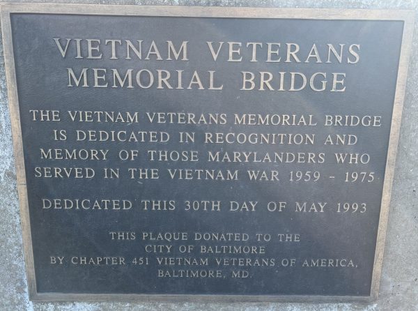 BALTIMORE VIETNAM VETERANS MEMORIAL BRIDGE PLAQUE
