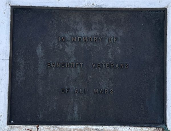 BANCROFT VETERANS OF ALL WARS MEMORIAL PLAQUE