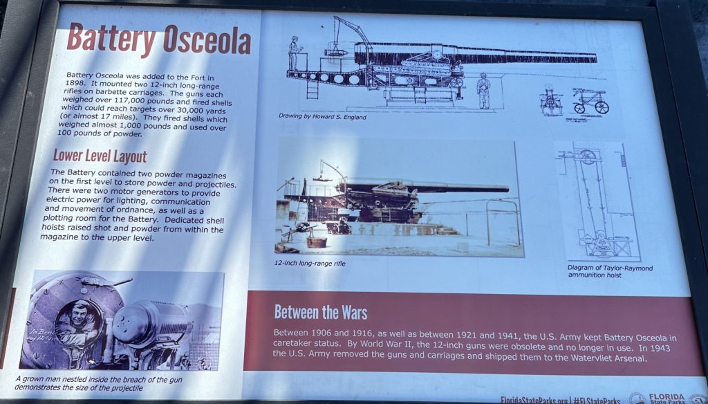 BATTERY OSCEOLA MEMORIAL PANEL