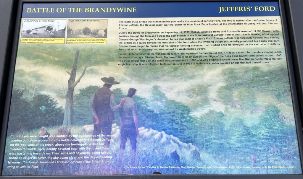 BATTLE OF THE BRANDYWINE JEFFERIS’ FORD WAR MEMORIAL PANEL