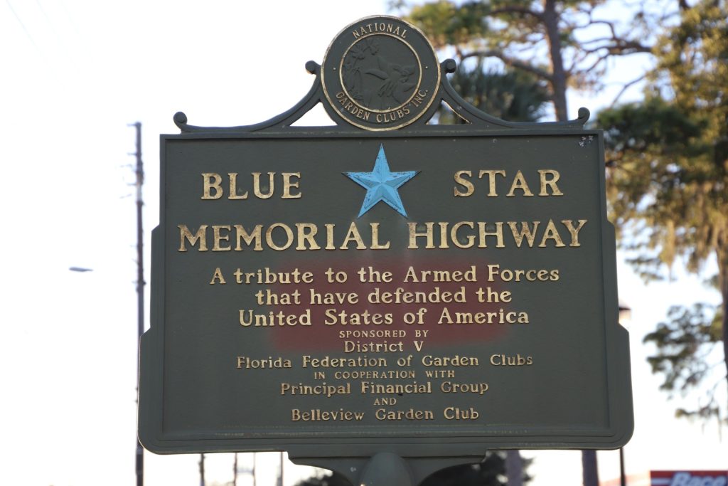 BELLEVIEW BLUE STAR MEMORIAL HIGHWAY MARKER