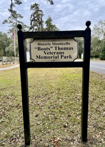 “BOOTS” THOMAS VETERANS MEMORIAL PARK MARKER