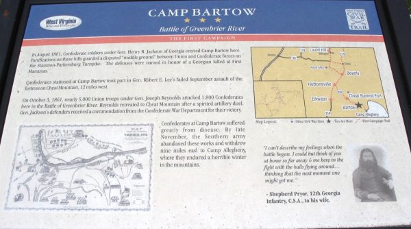 CAMP BARTOW WAR MEMORIAL PLAQUE