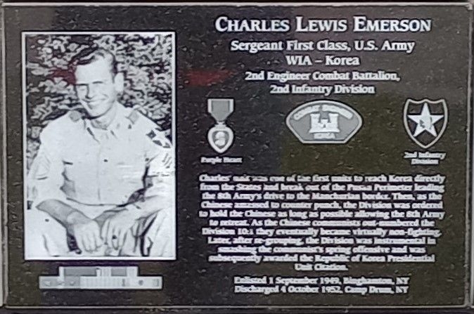 CHARLES LEWIS EMERSON WAR MEMORIAL PLAQUE