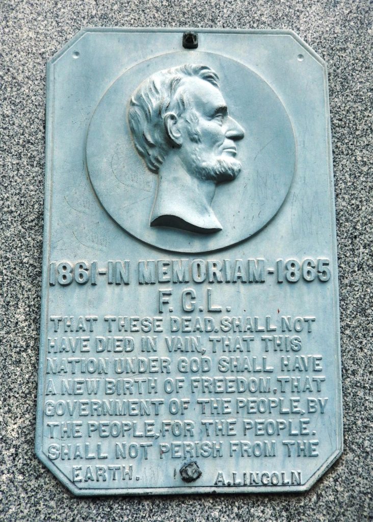 CITIZENS OF MARION AND VICINITY CIVIL WAR MEMORIAL PLAQUE B