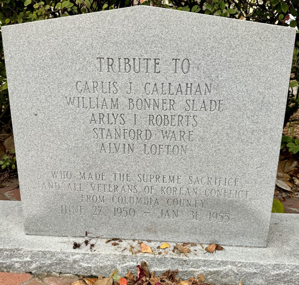 COLUMBIA COUNTY KOREAN CONFLICT MEMORIAL