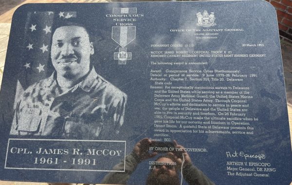 CPL. JAMES R. MCCOY WAR MEMORIAL PLAQUE