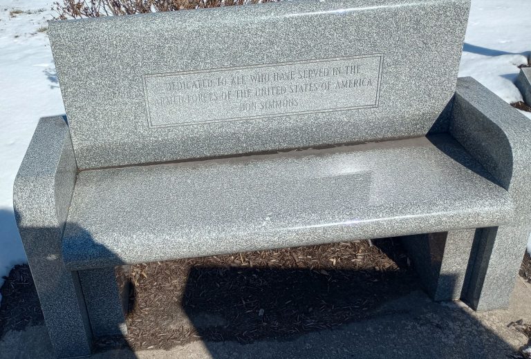 DON SIMMONS ARMED FORCES MEMORIAL BENCH