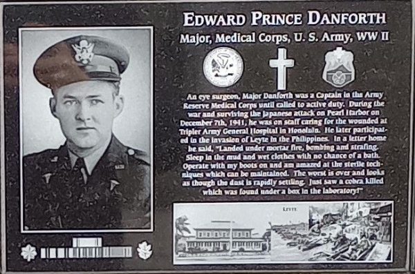 EDWARD PRINCE DANFORD WAR MEMORIAL PLAQUE