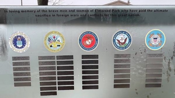 ELMWOOD PARK ULTIMATE SACRIFICE WAR MEMORIAL