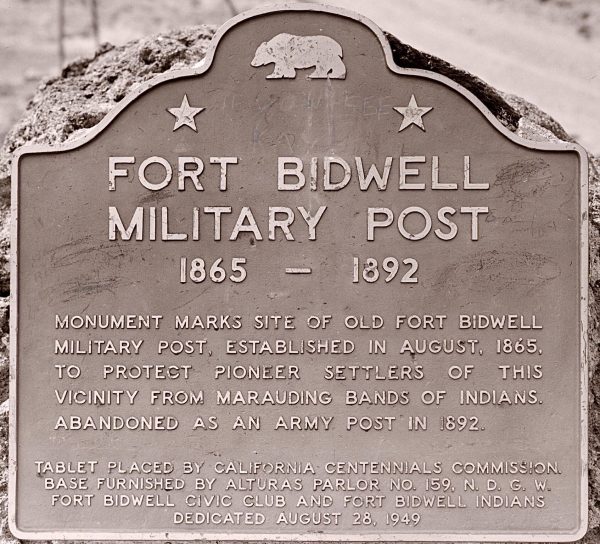 FORT BIDWELL MILITARY POST MEMORIAL MARKER