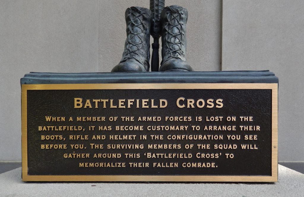 FREEDOM MEMORIAL BATTLEFIELD CROSS PLAQUE