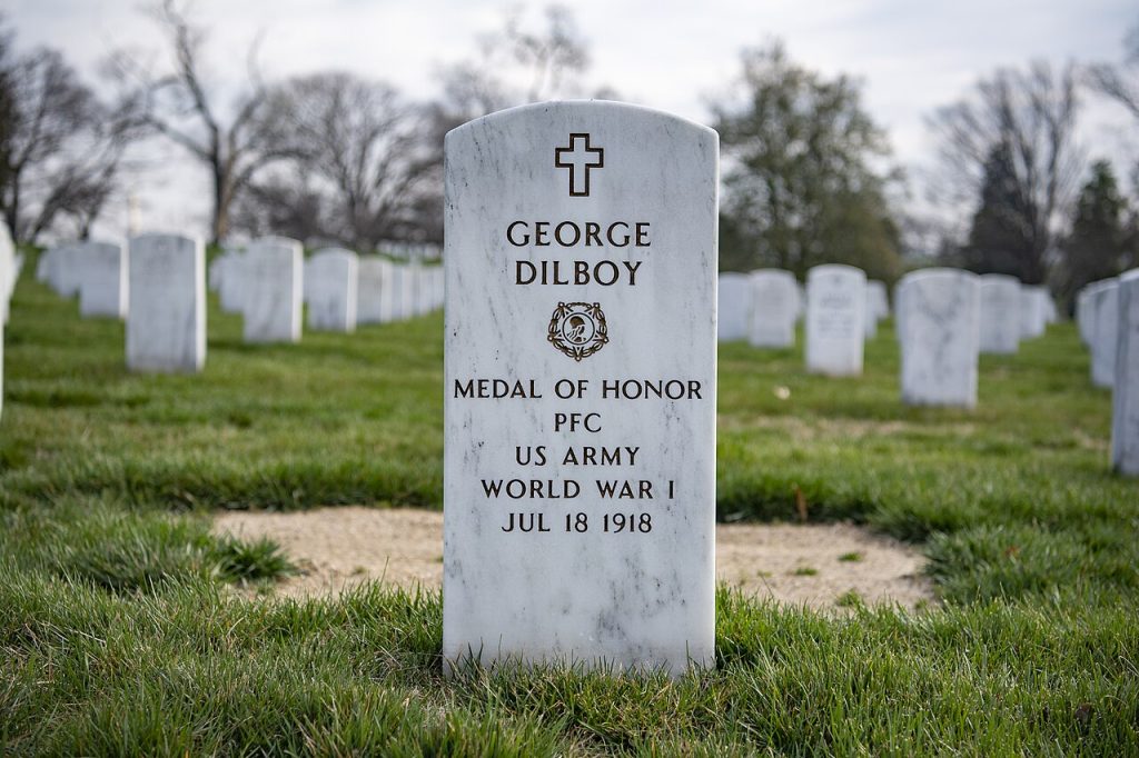 GEORGE DILBOY MEDAL OF HONOR WAR MEMORIAL GRAVESTONE