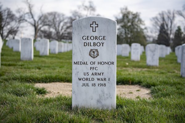 GEORGE DILBOY MEDAL OF HONOR WAR MEMORIAL GRAVESTONE
