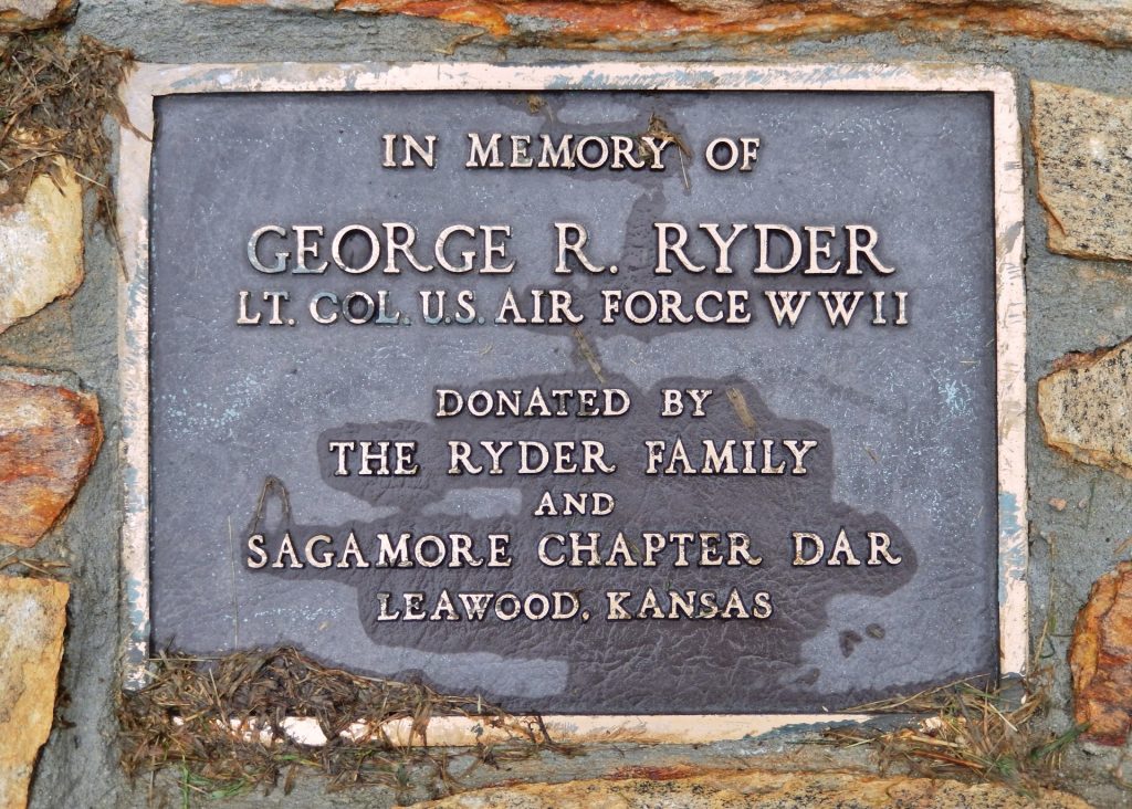 GEORGE R. RYDER WAR MEMORIAL FLAGPOLE PLAQUE
