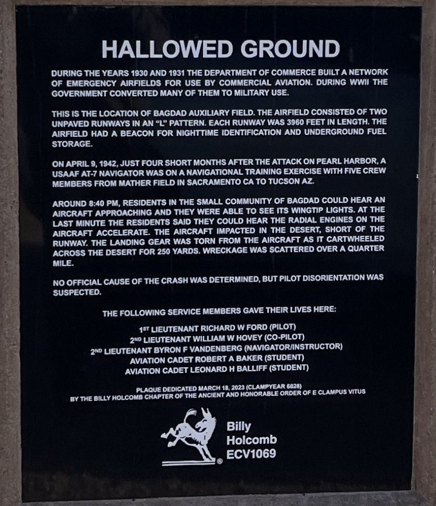 HALLOWED GROUND MEMORIAL PLAQUE