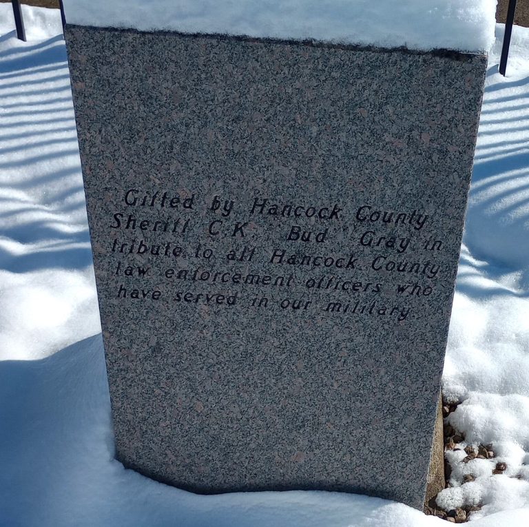 HANCOCK COUNTY LAW ENFORCEMENT OFFICERS WHO HAVE SERVED IN OUR MILITARY MEMORIAL