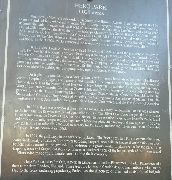 HERO PARK MEMORIAL PLAQUE II