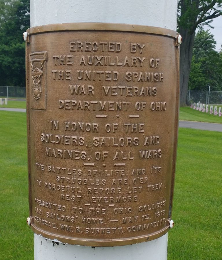 IN HONOR OF THE SOLDIERS, SAILORS AND MARINES OF ALL WARS MEMORIAL FLAGPOLE PLAQUE