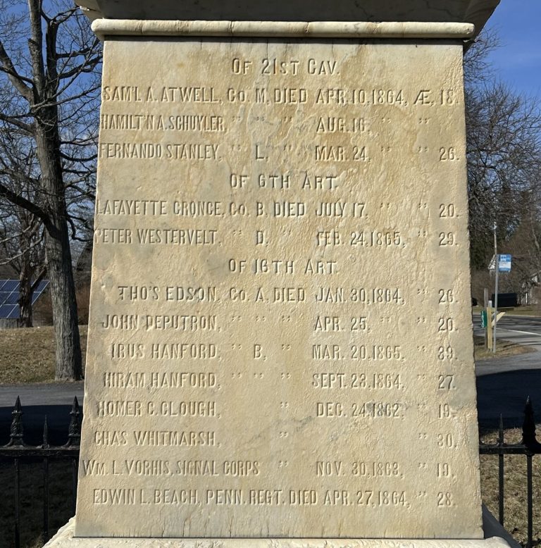 ITHACA SOLDIERS MONUMENT SIDE B