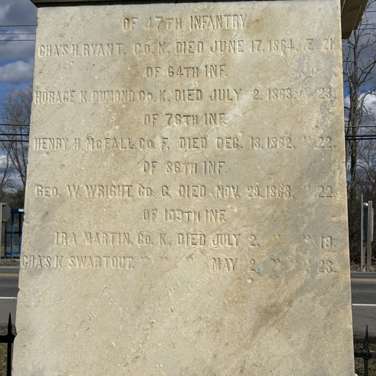 ITHACA SOLDIERS MONUMENT SIDE C
