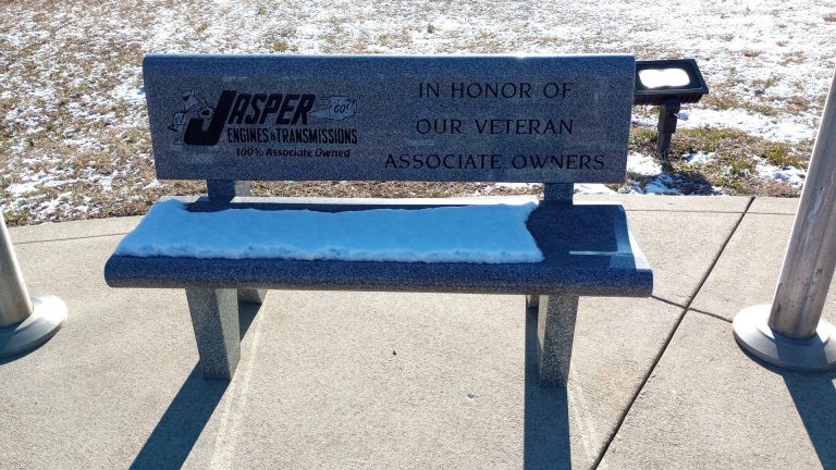 JASPER VETERAN ASSOCIATE OWNERS MEMORIA BENCH
