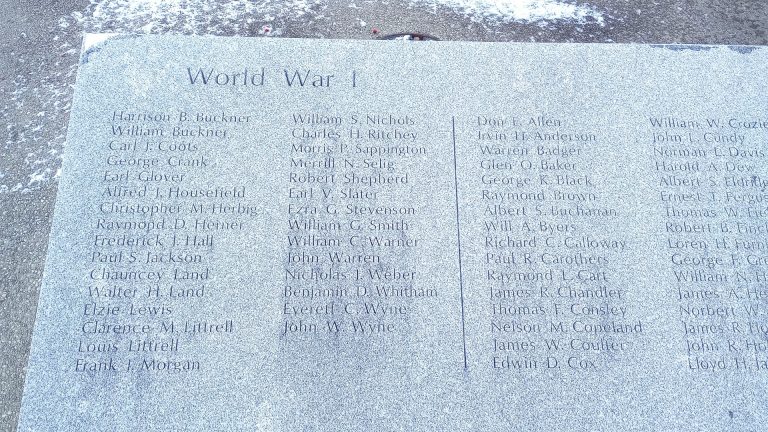JEFFERSON COUNTY FALLEN COMRADES WAR MEMORIAL STONE B
