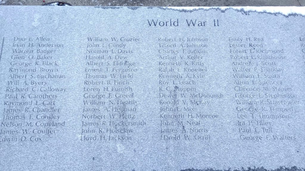 JEFFERSON COUNTY FALLEN COMRADES WAR MEMORIAL STONE C