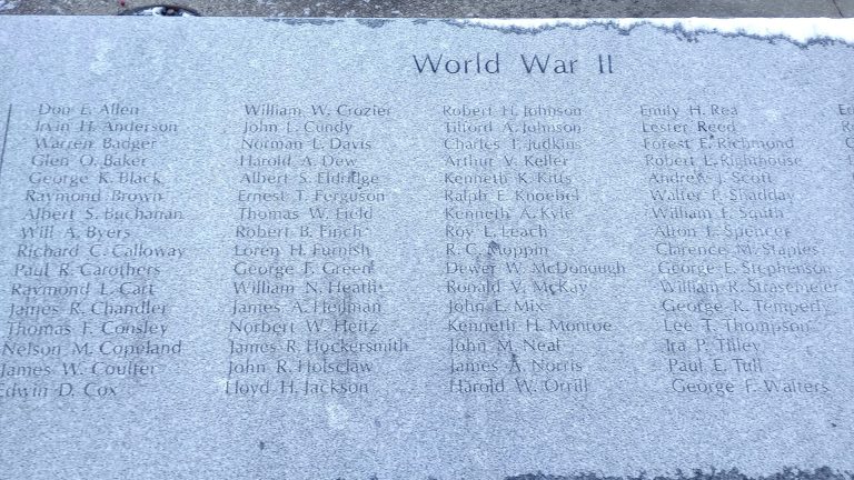 JEFFERSON COUNTY FALLEN COMRADES WAR MEMORIAL STONE C