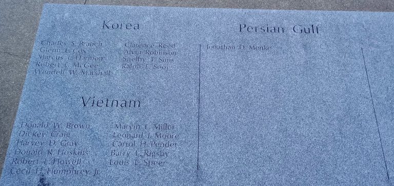 JEFFERSON COUNTY FALLEN COMRADES WAR MEMORIAL STONE E