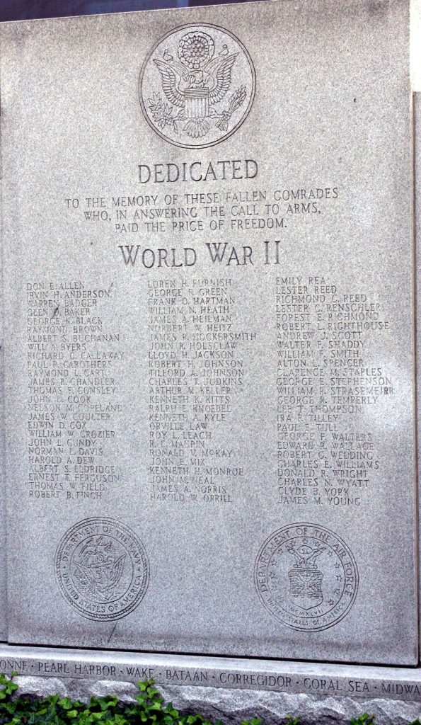 JEFFERSON COUNTY, IN FALLEN COMRADES WAR MEMORIAL CENTER STONE
