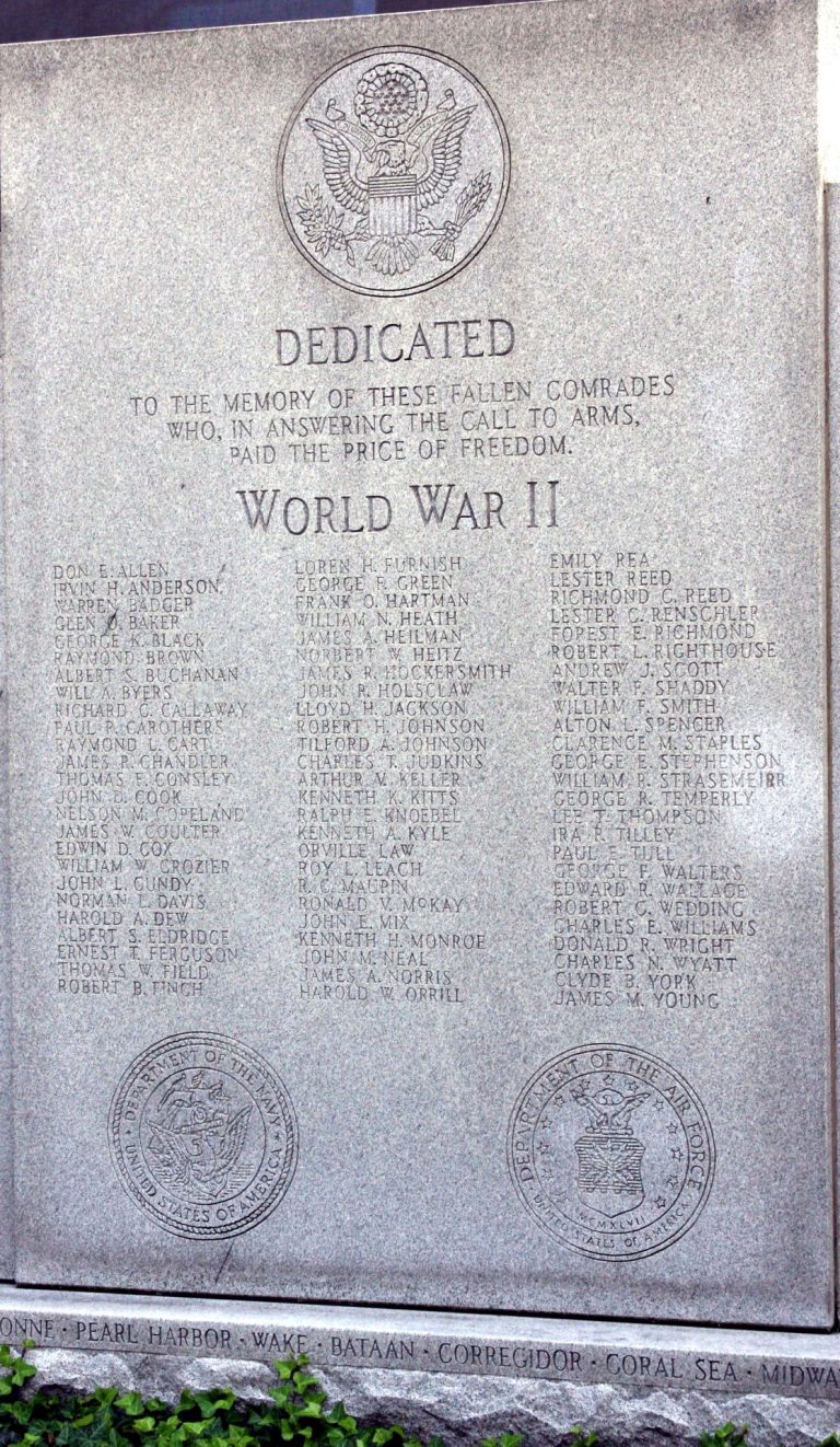 JEFFERSON COUNTY, IN FALLEN COMRADES WAR MEMORIAL CENTER STONE