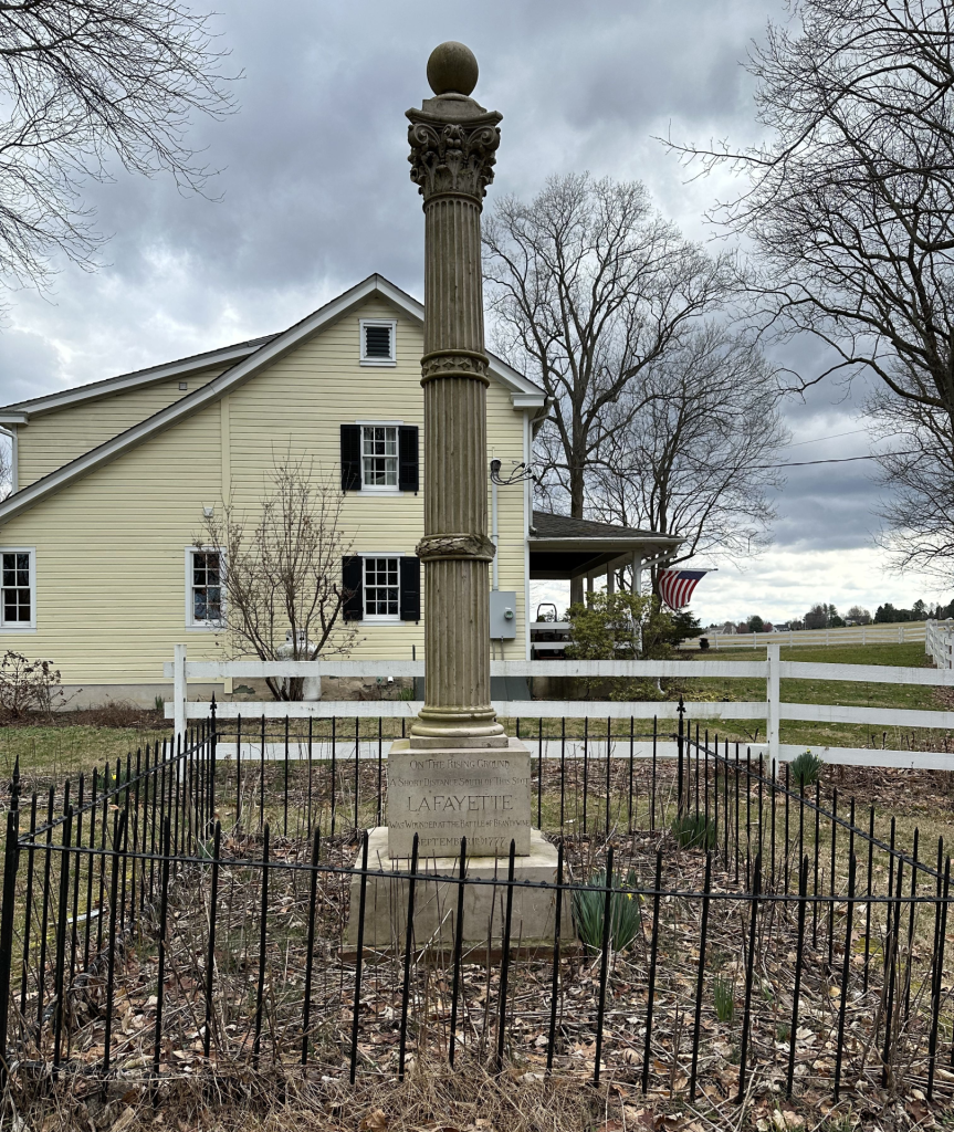 LAFAYETTE BATTLE OF BRANDYWINE MEMORIAL