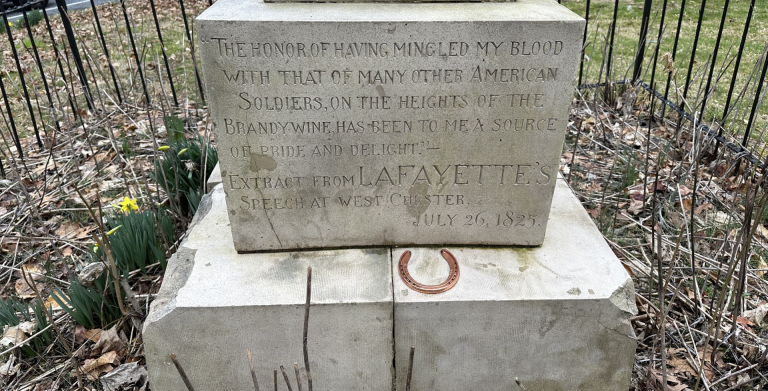 LAFAYETTE BATTLE OF BRANDYWINE MEMORIAL STONE C