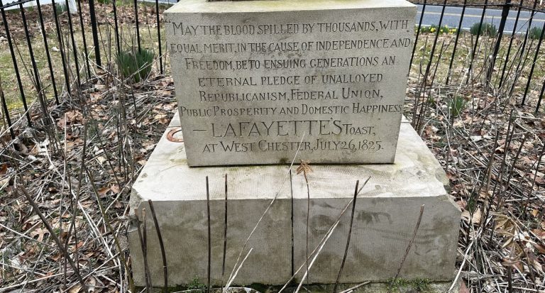 LAFAYETTE BATTLE OF BRANDYWINE MEMORIAL STONE D