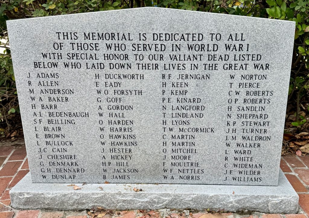 LAKE CITY VALIANT DEAD GREAT WAR MEMORIAL