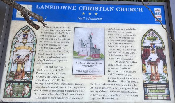 LANDSDOWNE CHRISTIAN CHURCH WAR MEMORIAL PANEL