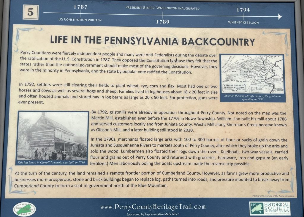 LIFE IN THE PENNSYLVANIA BACK COUNTRY MEMORIAL PANEL