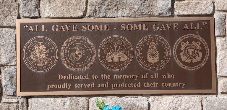 LOGANSPORT “ALL GAVE SOME-SOME GAVE ALL” MEMORIAL PLAQUE
