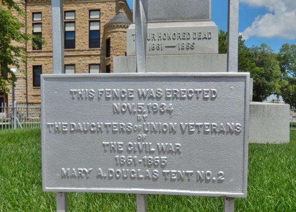 LUCAS COUNTY CIVIL WAR MEMORIAL & FENCE PLAQUE
