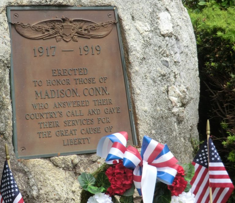 MADISON, CONN WORLD WAR I MEMORIAL PLAQUE