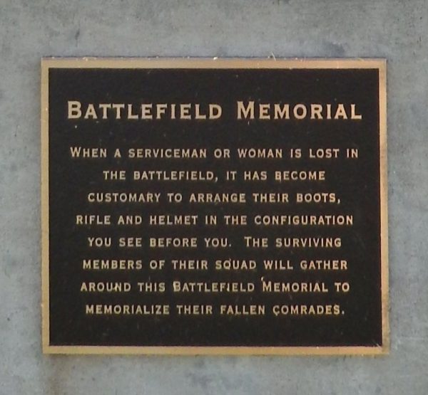 MARION COUNTY VETERANS BATTLEFIELD CROSS MEMORIAL PLAQUE B