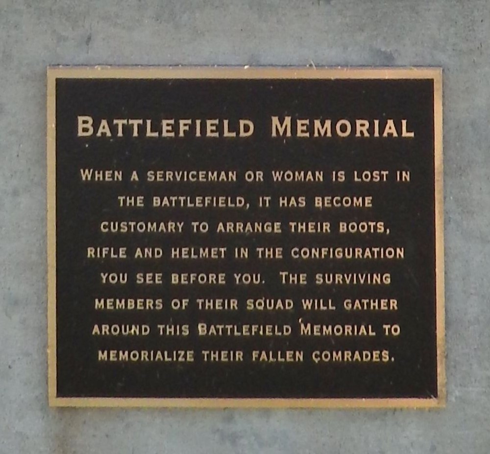 MARION COUNTY VETERANS BATTLEFIELD CROSS MEMORIAL PLAQUE B
