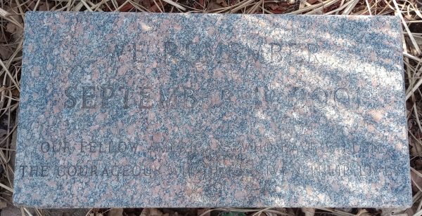 MARSHALL COUNTY SEPTEMBER 11, 2001 MEMORIAL STONE