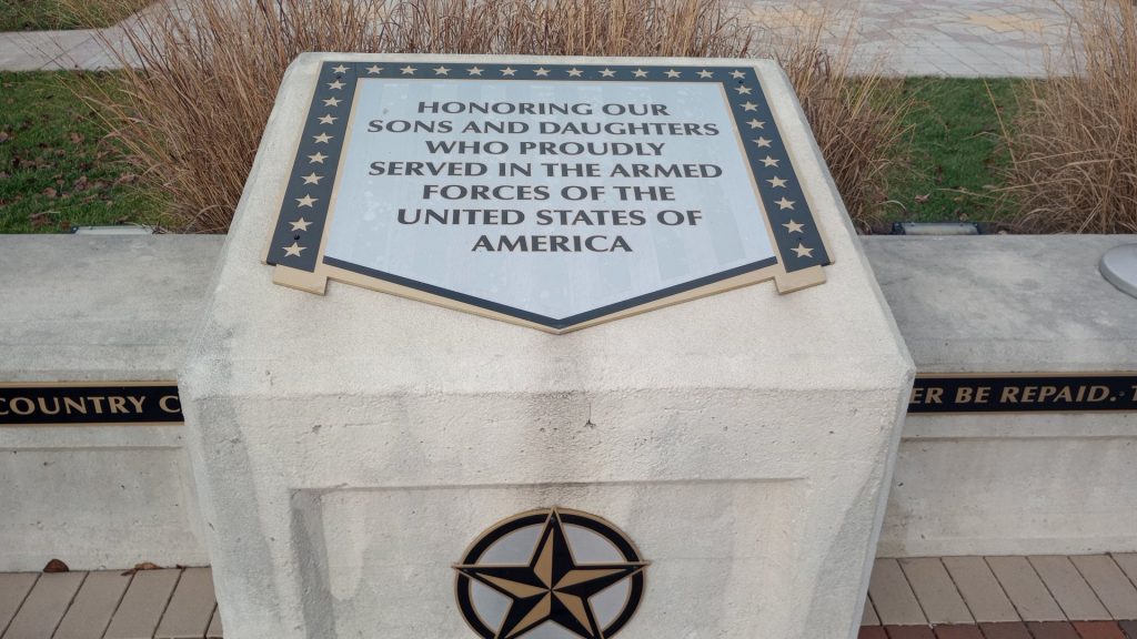 MINSTER VETERANS MEMORIAL STONE A
