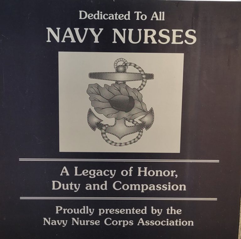 NAVY NURSES WAR MEMORIAL PLAQUE