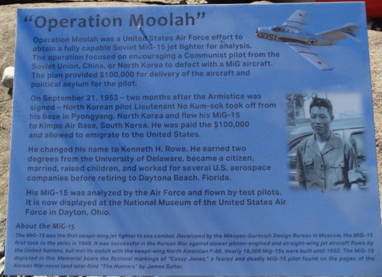 “OPERATION MOOLAH” WAR MEMORIAL PLAQUE